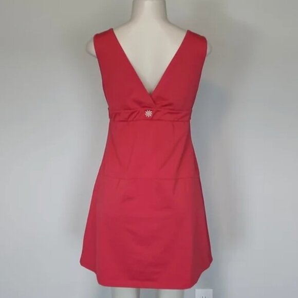 Athleta coral v-back no sleeve dress L - Picture 3 of 8